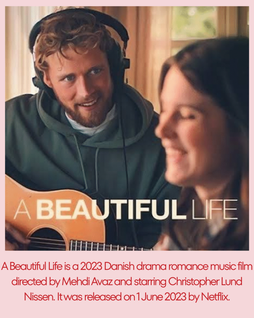 Singer performing on stage in A Beautiful Life, a Netflix original film about love, music, and healing through art